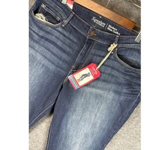 NWT Levi Strauss Signature Modern Slim Cuffed Jeans Vintage Denim Size 18 Misses